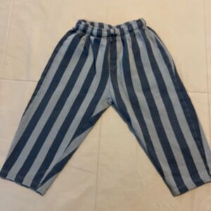 Zara Blue and Gray Casual Striped Pants